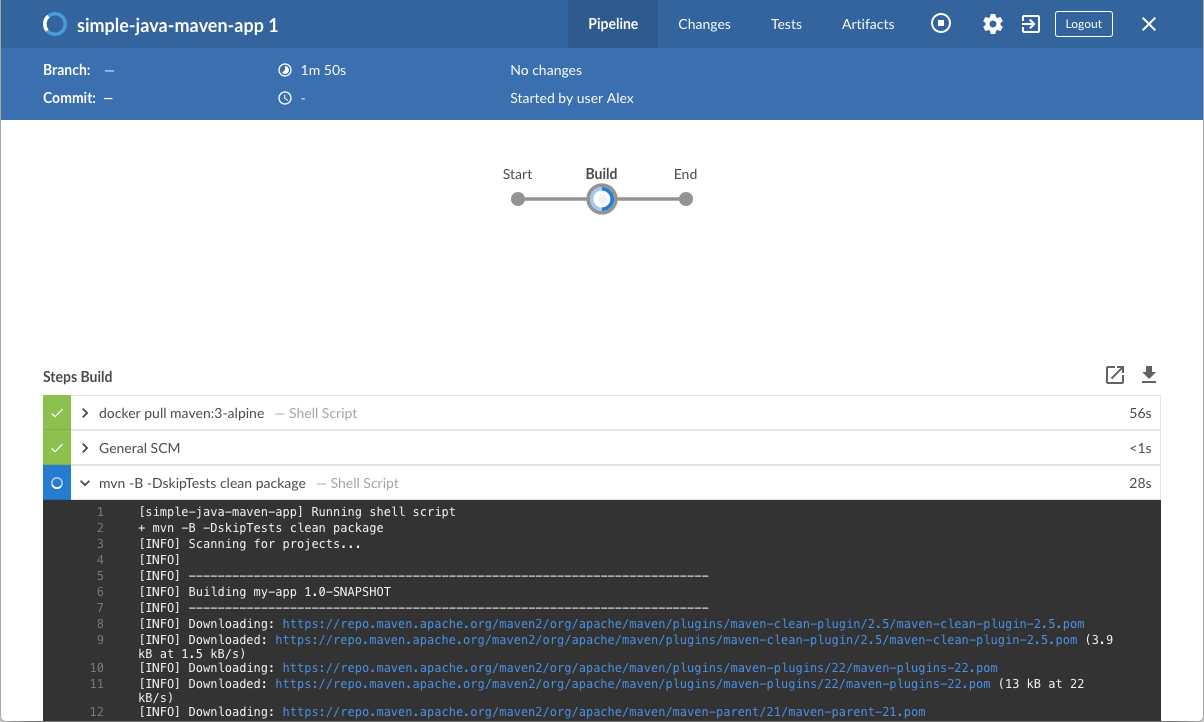 Downloading Maven artifacts